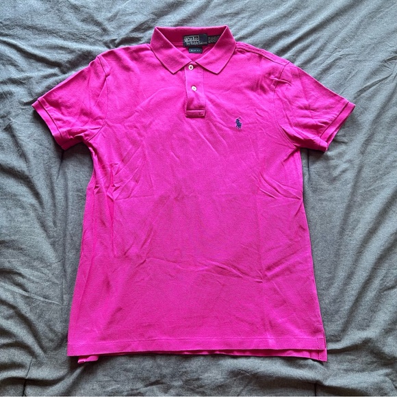 PINK POLO RALPH LAUREN SHORT-SLEEVE DRESS SHIRT - Medium - Picture 2 of 7